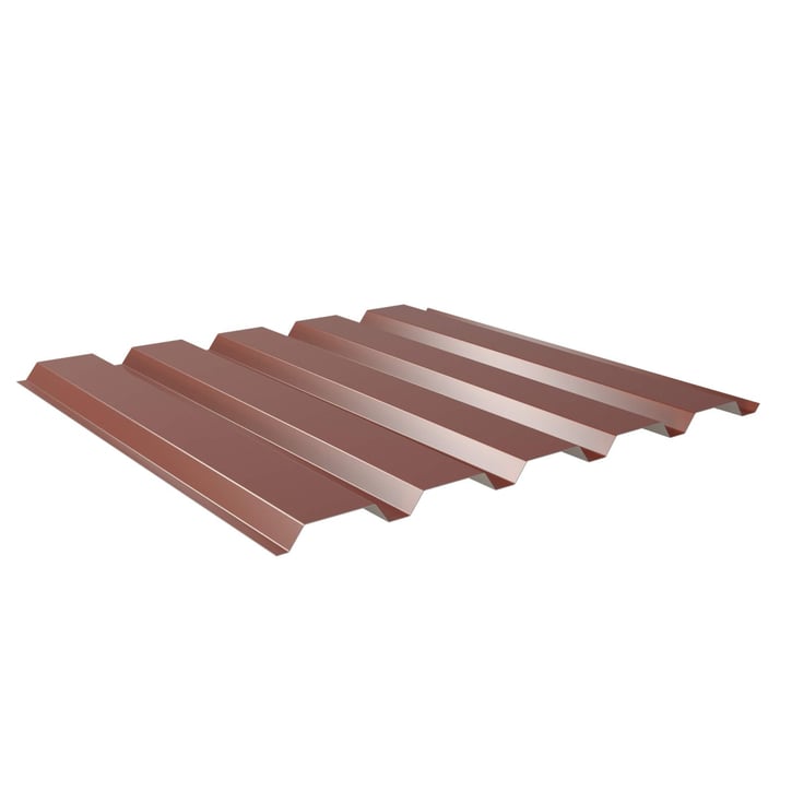 Trapezblech 35/207 | Wand | Stahl 0,63 mm | 25 µm Polyester | 8012 - Rotbraun #1