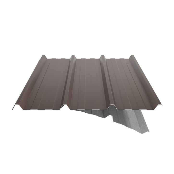 Trapezblech 45/333 | Dach | Anti-Tropf 1000 g/m² | Stahl 0,75 mm | 25 µm Polyester | 8011 - Nussbraun #6