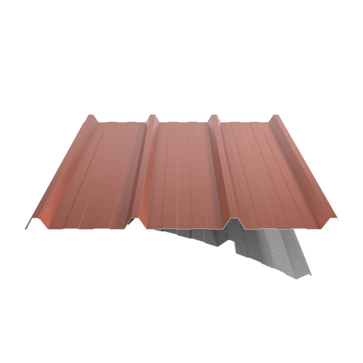 Trapezblech 45/333 | Dach | Anti-Tropf 2400 g/m² | Stahl 0,50 mm | 35 µm Mattpolyester | 75 - Ziegelrot #6