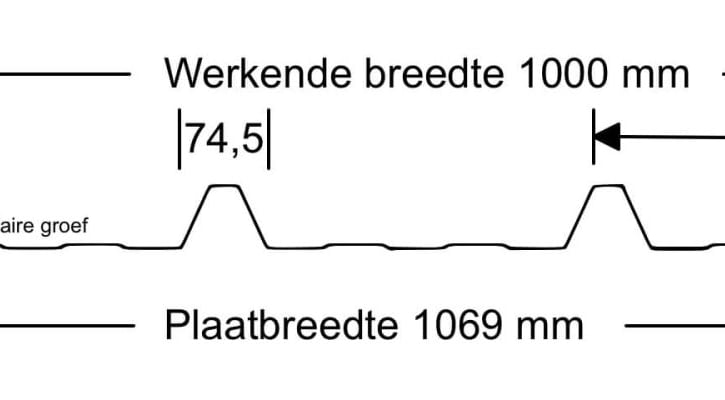 Trapezblech 45/333 | Dach | Anti-Tropf 2400 g/m² | Stahl 0,50 mm | 60 µm Puramid | 7016 - Anthrazitgrau #7