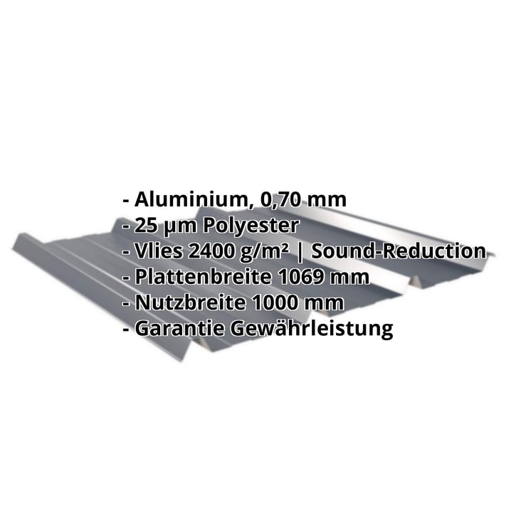 Trapezblech 45/333 | Dach | Anti-Tropf 2400 g/m² | Aluminium 0,70 mm | 25 µm Polyester | 7016 - Anthrazitgrau #2