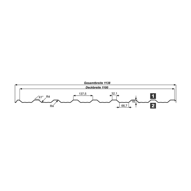 Trapezblech T18DR | Dach | Anti-Tropf 700 g/m² | Stahl 0,63 mm | 50 µm PURLAK® | 7016 - Anthrazitgrau #5