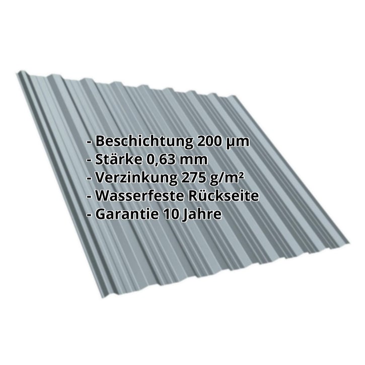 Trapezblech T18DR | Dach | Stahl 0,63 mm | 200 µm HPS Ultra® | 7040 - Fenstergrau #2
