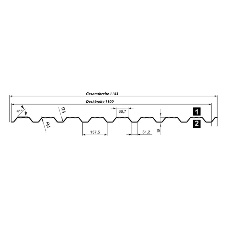 Trapezblech T18DR | Wand | Aluminium 0,70 mm | 25 µm Polyester | 7016 - Anthrazitgrau #5