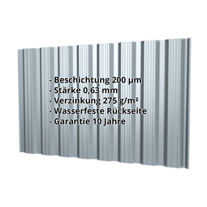 Trapezblech T18DR | Wand | Stahl 0,63 mm | 200 µm HPS Ultra® | 7040 - Fenstergrau #2