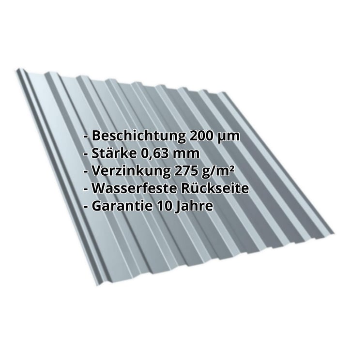 Trapezblech T20M | Dach | Stahl 0,63 mm | 200 µm HPS Ultra® | 7040 - Fenstergrau #2