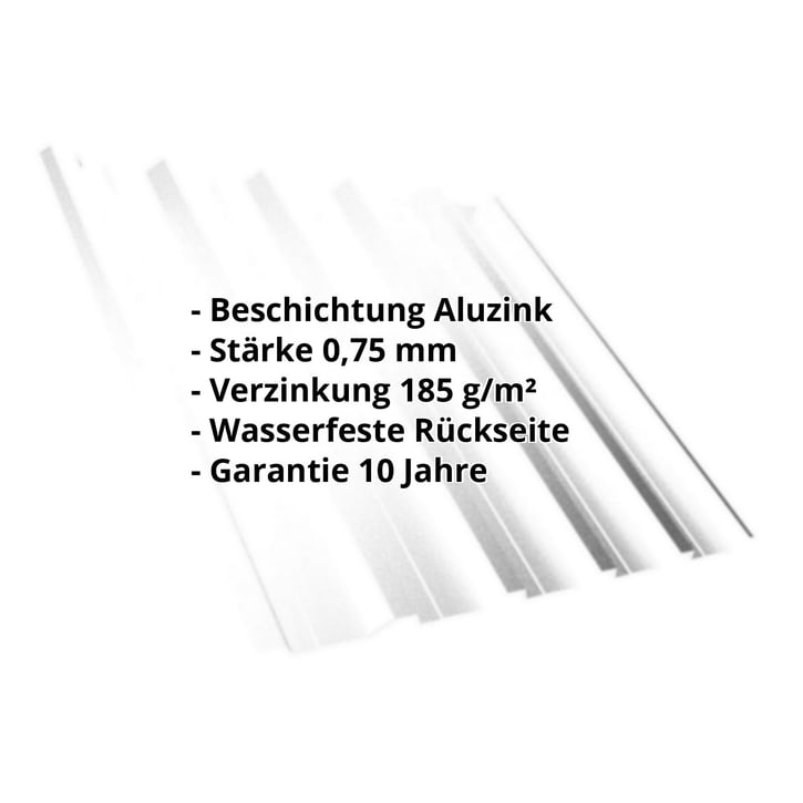 Trapezblech T35DR | Dach | Stahl 0,75 mm | Aluzink | Silbergrau #2