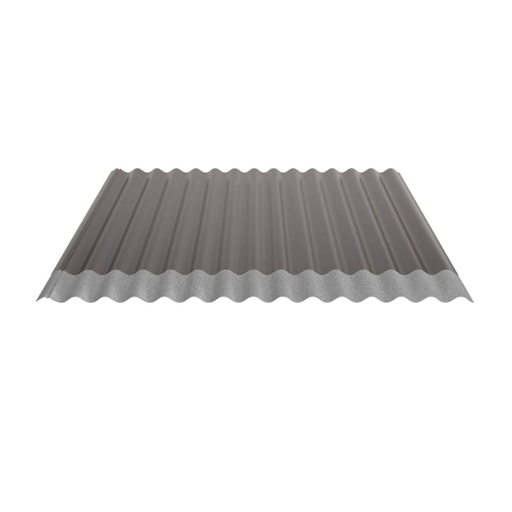 Wellblech 18/1064 | Dach | Anti-Tropf 1000 g/m² | Stahl 0,50 mm | 25 µm Polyester | 8014 - Sepiabraun #5