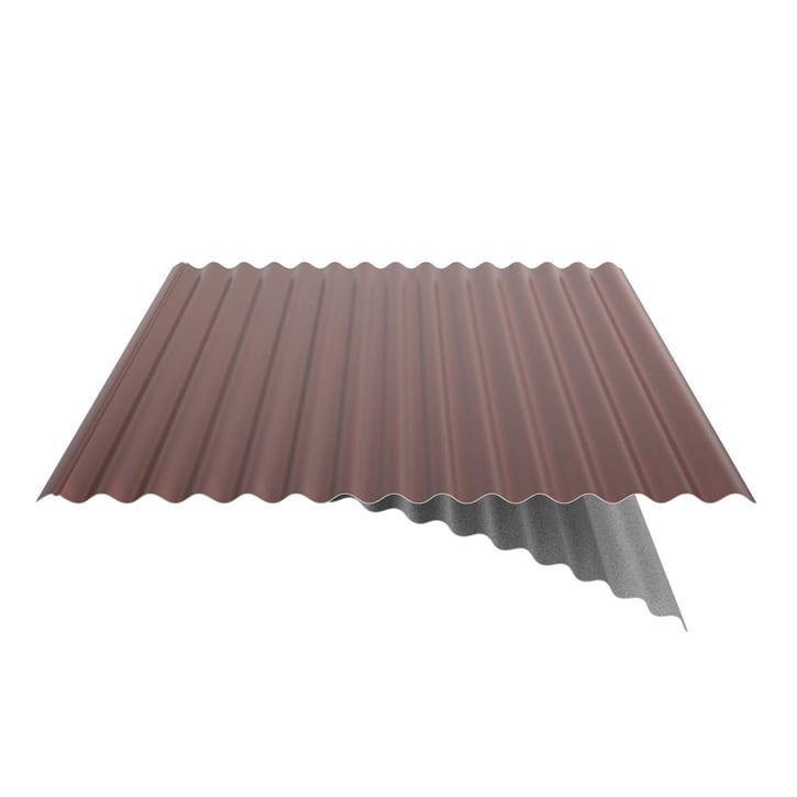 Wellblech 18/1064 | Dach | Anti-Tropf 1000 g/m² Stahl 0,50 mm | 25 µm Polyester | 8012 - Rotbraun Wellblech 18/1064 | Dach | Anti-Tropf 1000 g/m² | Stahl 0,50 mm | 25 µm Polyester | 8012 - Rotbraun #6