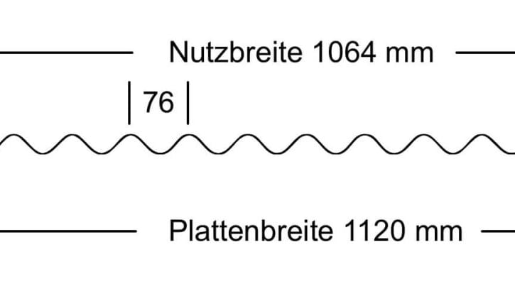 Wellblech 18/1064 | Dach | Anti-Tropf 1000 g/m² | Aluminium 0,70 mm | 25 µm Polyester | 6005 - Moosgrün #9