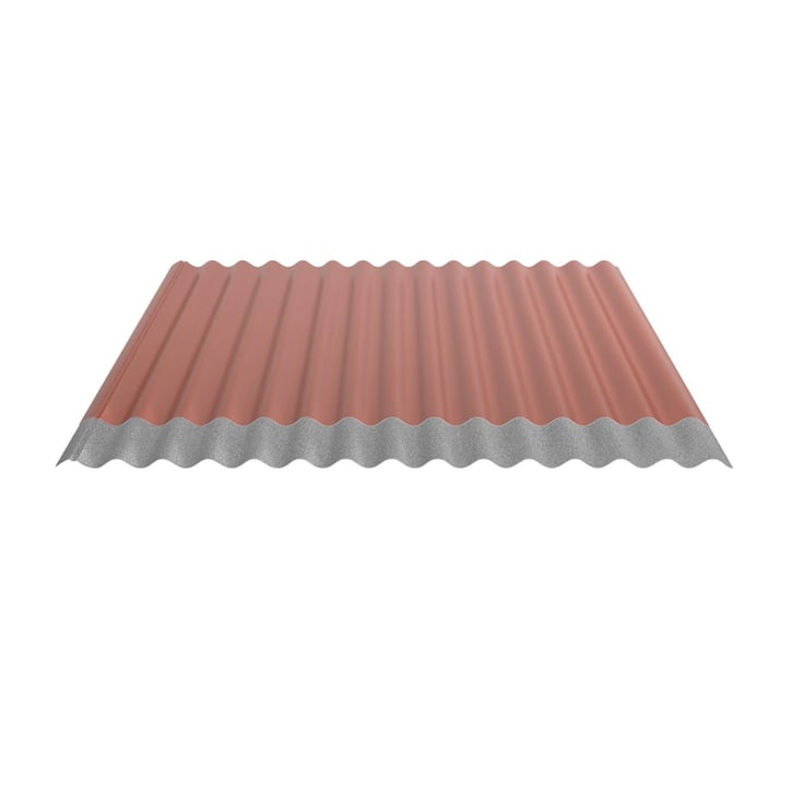 Wellblech 18/1064 | Dach | Anti-Tropf 700 g/m² | Stahl 0,50 mm | 60 µm Puramid | 8004 - Kupferbraun #5