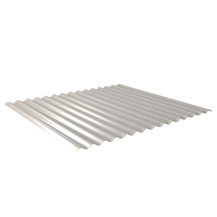 Wellblech 18/1064 | Dach Aluminium 0,70 mm | 25 µm Polyester | 9006 - Weißaluminium Wellblech 18/1064 | Dach | Aluminium 0,70 mm | 25 µm Polyester | 9006 - Weißaluminium #1
