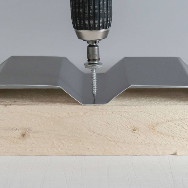 Edelstahlschrauben | Für Montage Tiefsicke auf Holzunterkonstruktion | 6,0 x 40 mm E19 | Resedagrün #2