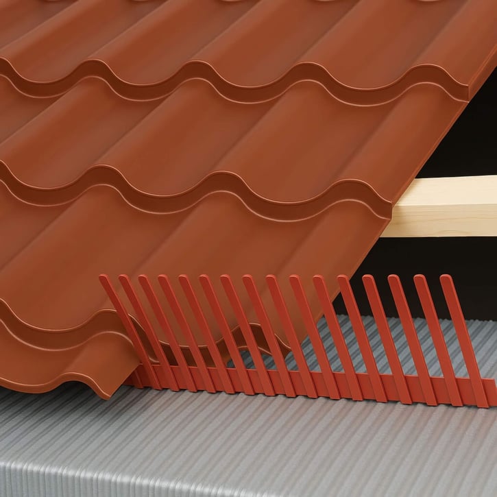 Traufenlüftungskamm | Rolle 5,00 m Ziegelrot Traufenlüftungskamm | Rolle 5,00 m | Ziegelrot #2