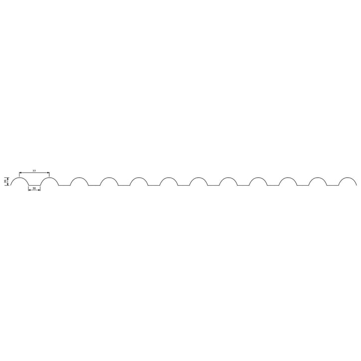 PVC Profilplatte SINTRA | 77/18 | 1,20 mm | Grün Metallic | 4500 mm #5
