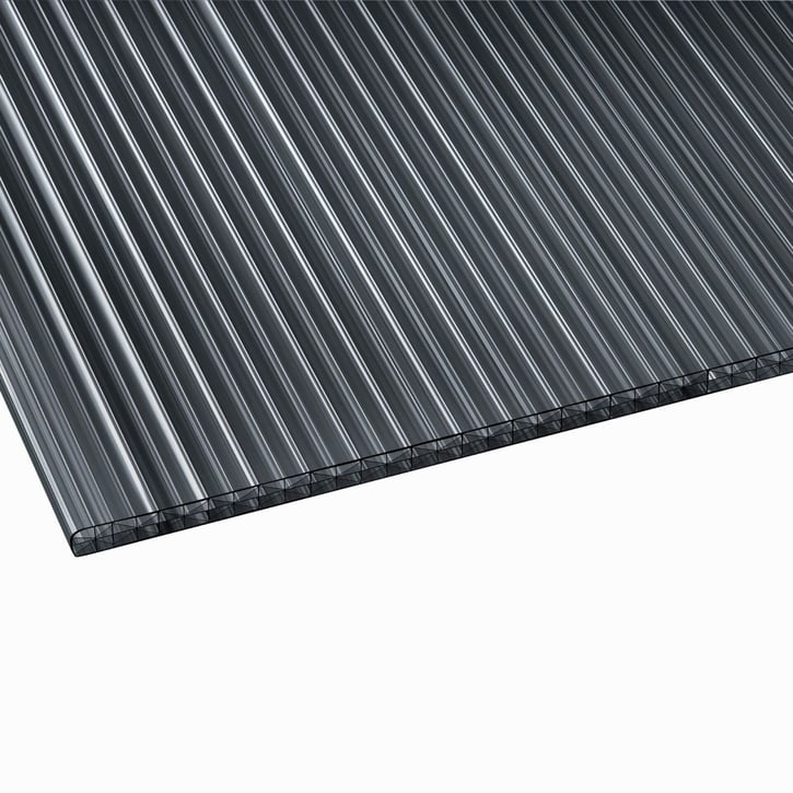 Polycarbonat Stegplatte | 16 mm | Profil A4 | Sparpaket | Plattenbreite 980 mm | Graphit | Extra stark | Breite 3,08 m | Länge 2,00 #3