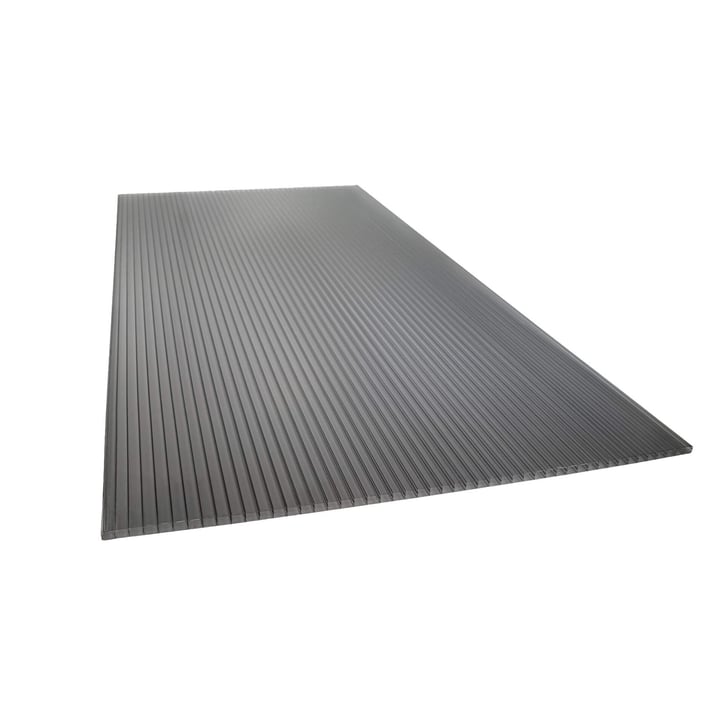 Polycarbonat Stegplatte | 16 mm | Profil DUO | Sparpaket | Plattenbreite 980 mm | Anthrazitgrau | Novalite | Breite 3,09 m | Länge 2,00 m #3