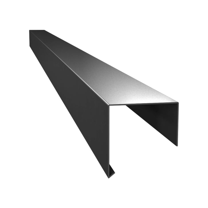 Dachrandprofil CUBE | Aluminium | Länge 1,00 m | Anthrazitgrau strukturiert #1