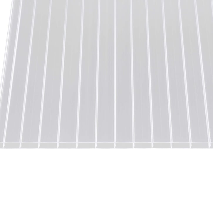 Polycarbonat Doppelstegplatte | 16 mm | Breite 980 mm | Klar | Beidseitiger UV-Schutz | Breitkammer | 2000 mm #4