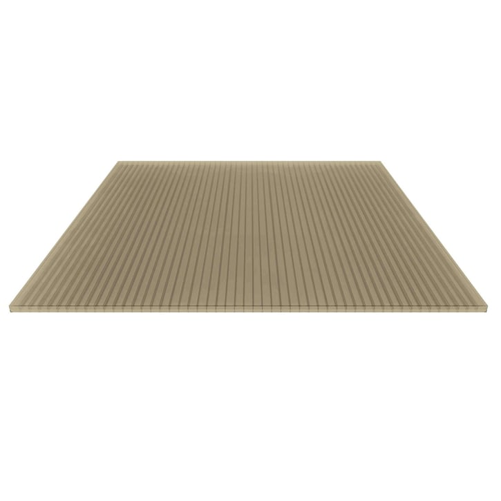 Polycarbonat Stegplatte | 16 mm | Breite 1200 mm | Bronze | 2000 mm #1