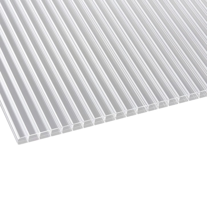 Polycarbonat Stegplatte | 16 mm | Breite 2100 mm | Klar | Beidseitiger UV-Schutz | 2000 mm #1
