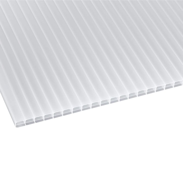 Polycarbonat Stegplatte | 16 mm | Breite 980 mm | Opal Weiß | Beidseitiger UV-Schutz | 3000 mm #1