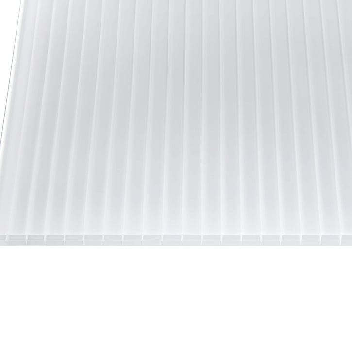 Polycarbonat Stegplatte | 16 mm | Breite 980 mm | Opal Weiß | Beidseitiger UV-Schutz | 2500 mm #4
