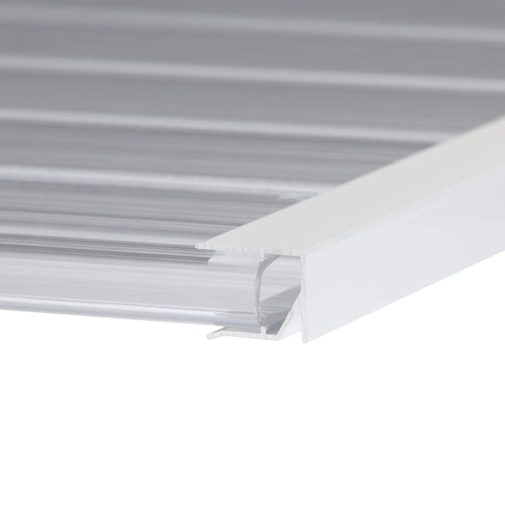 Abschlussprofil unterseite | 10 mm | Aluminium | Breite 1050 mm | Weiß #3