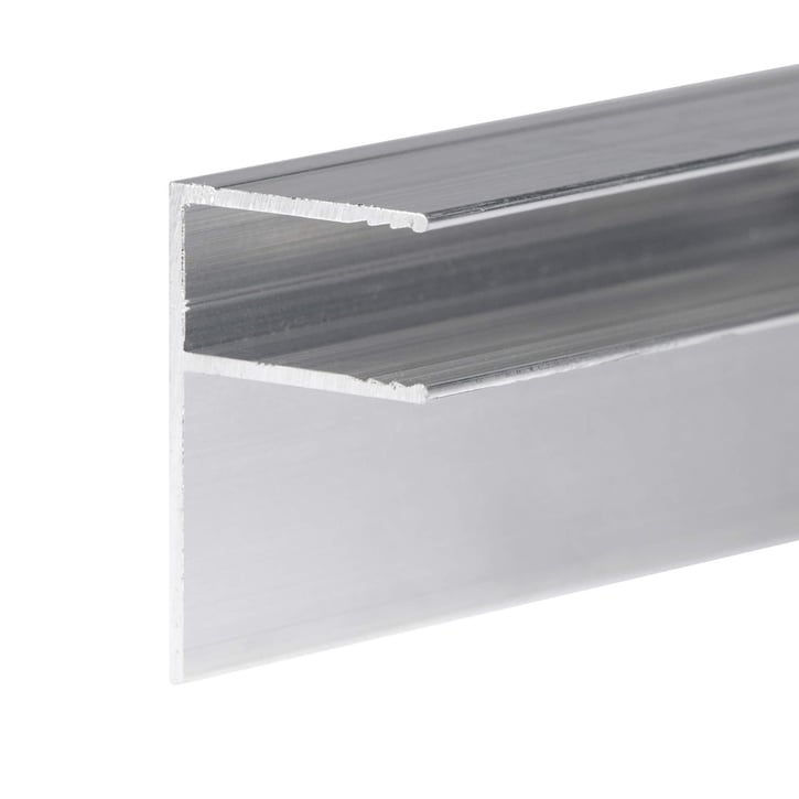 Randabschlussprofil | 16 mm | Aluminium | Blank | Länge 6100 mm #1
