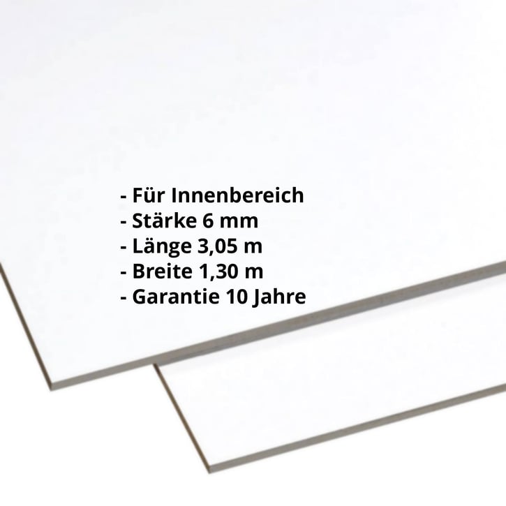 HPL Schichtstoffplatte | Innen | 6 mm | Lichtgrau | 3,05 x 1,30 m #2