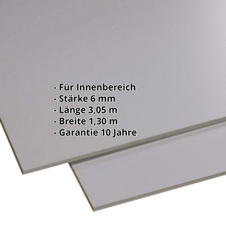 HPL Schichtstoffplatte | Innen | 6 mm | Dunkelgrau | 3,05 x 1,30 m #2