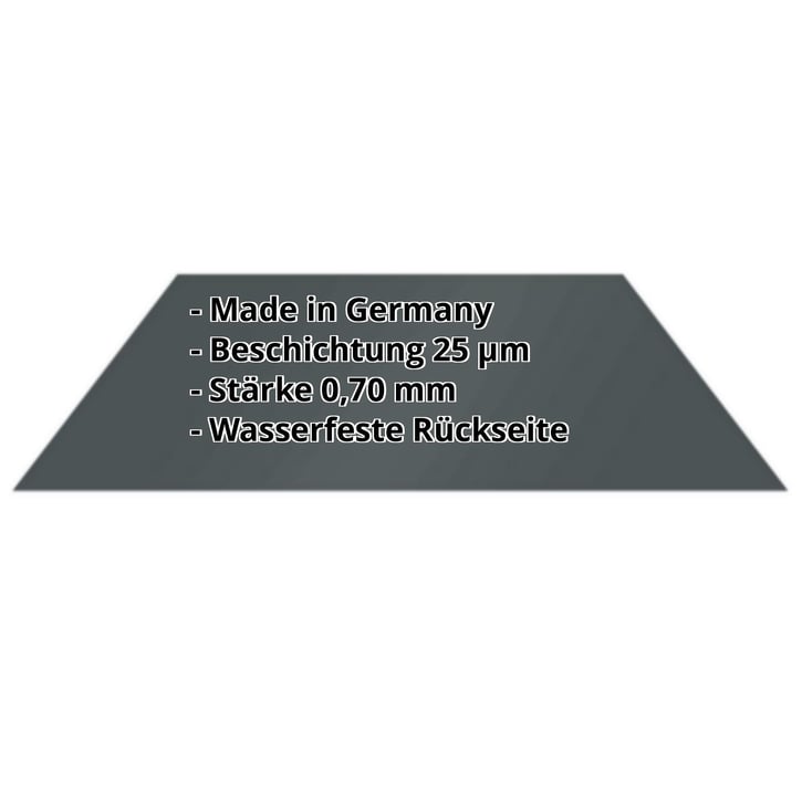 Flachblech | Aluminium 0,70 mm | 25 µm Polyester | 7016 - Anthrazitgrau #2