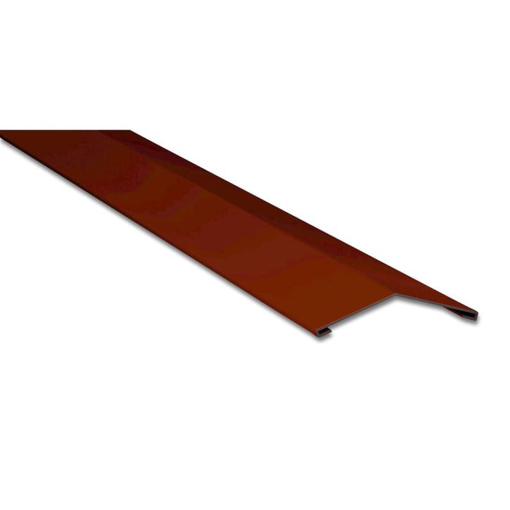 Firstblech flach | 145 x 145 mm | 150° | Stahl 0,50 mm | 25 µm Polyester | 8012 - Rotbraun #1