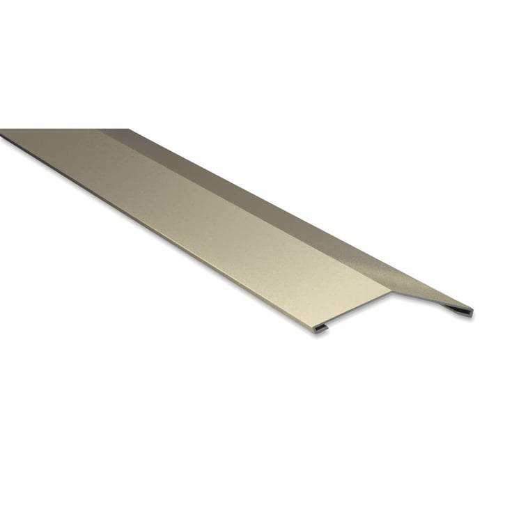 Firstblech flach | 145 x 145 mm | 150° | Stahl 0,63 mm | 25 µm Polyester | 1015 - Hellelfenbein #1