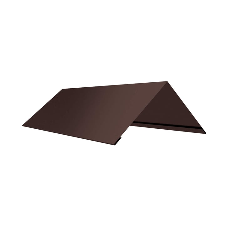 Firstblech flach | 145 x 145 x 2000 mm | 100° | Stahl 0,50 mm | 35 µm Mattpolyester | 8017 - Schokoladenbraun #1