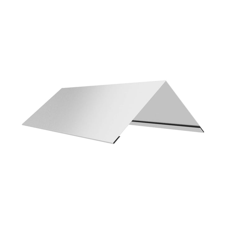 Firstblech flach | 145 x 145 x 2000 mm | 100° | Stahl 0,50 mm | 25 µm Polyester | 7035 - Lichtgrau #1