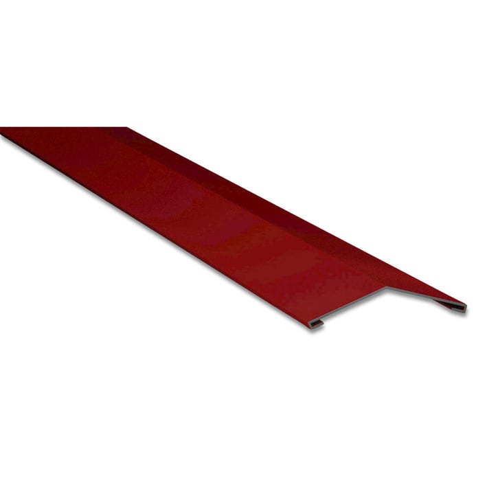 Firstblech flach | 198 x 198 mm | 150° | Stahl 0,50 mm | 35 µm Mattpolyester | 29 - Rot #1