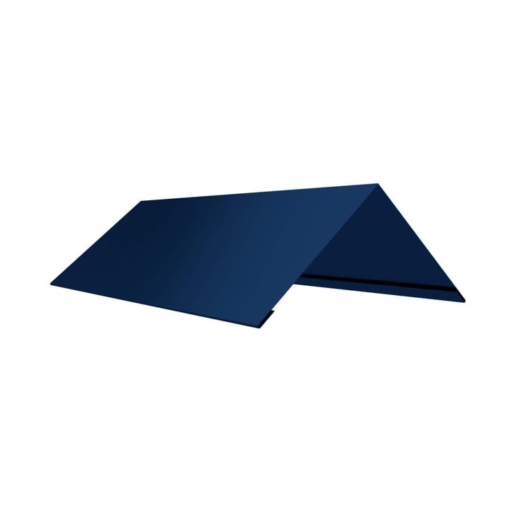 Firstblech flach | 200 x 200 x 2000 mm | 100° | Stahl 0,50 mm | 25 µm Polyester | 5010 - Enzianblau #1