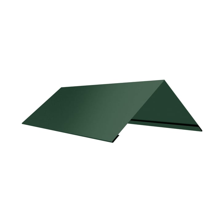 Firstblech flach | 200 x 200 x 2000 mm | 100° | Stahl 0,75 mm | 25 µm Polyester | 6005 - Moosgrün #1