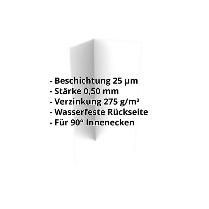 Innenecke | 150 x 150 x 2000 mm | Stahl 0,50 mm | 25 µm Polyester | 7035 - Lichtgrau #2
