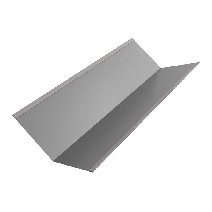 Kehlblech | 195 x 195 x 2000 mm | Stahl 0,50 mm | 25 µm Polyester | 9006 - Weißaluminium #1