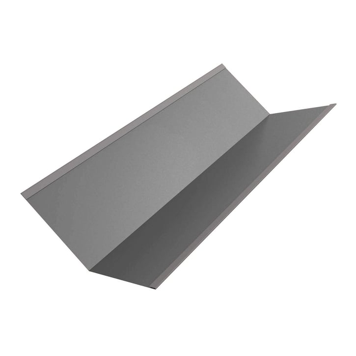 Kehlblech | 195 x 195 x 2000 mm | Stahl 0,50 mm | 25 µm Polyester | 9007 - Graualuminium #1