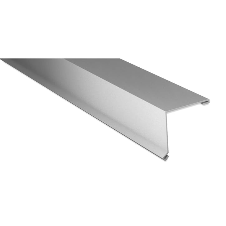 Pultabschluss | 200 x 250 mm | 80° | Stahl 0,63 mm | 25 µm Polyester | 9006 - Weißaluminium #1