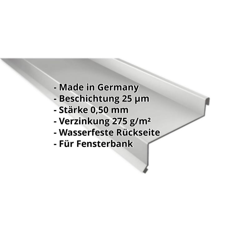 Sohlbank | 50 x 115 x 40 x 2000 mm | Stahl 0,50 mm | 25 µm Polyester | 7035 - Lichtgrau #2