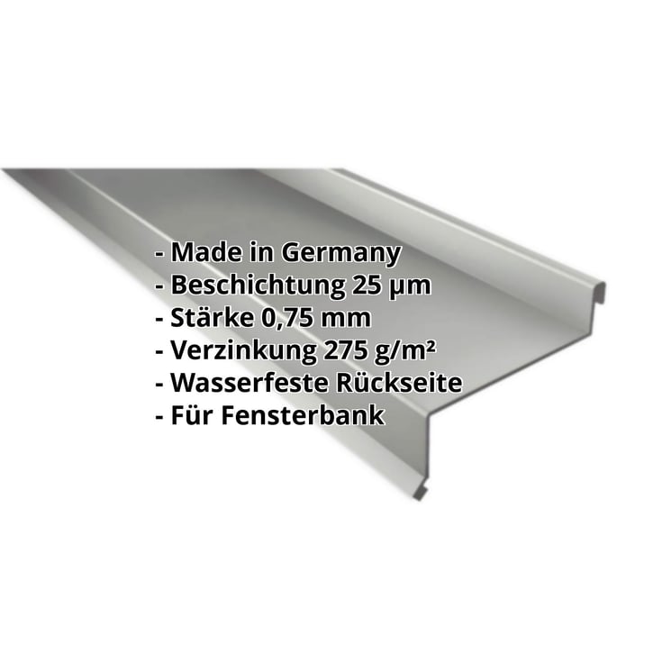 Sohlbank | 50 x 115 x 40 x 2000 mm | Stahl 0,75 mm | 25 µm Polyester | 9002 - Grauweiß #2