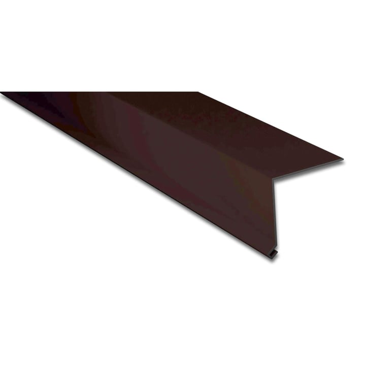 Traufenblech | 50 x 50 mm | 100° | Stahl 0,50 mm | 25 µm Polyester | 8014 - Sepiabraun #1