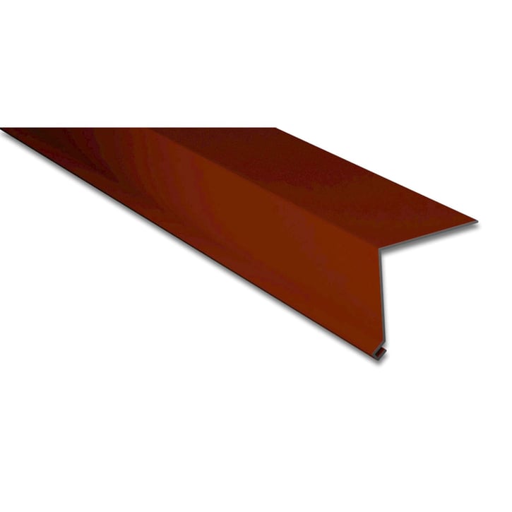 Traufenblech | 80 x 30 mm | 95° | Stahl 0,50 mm | 25 µm Polyester | 8012 - Rotbraun #1