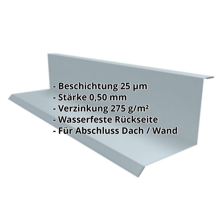 Wandanschluss | Typ 1 | 100 x 110 x 2000 mm | 90° | Stahl 0,50 mm | 25 µm Polyester | 7000 - Fehgrau #2