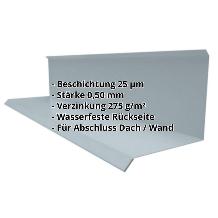 Wandanschluss | Typ 3 | 100 x 110 x 2000 mm | 90° | Stahl 0,50 mm | 25 µm Polyester | 7000 - Fehgrau #2