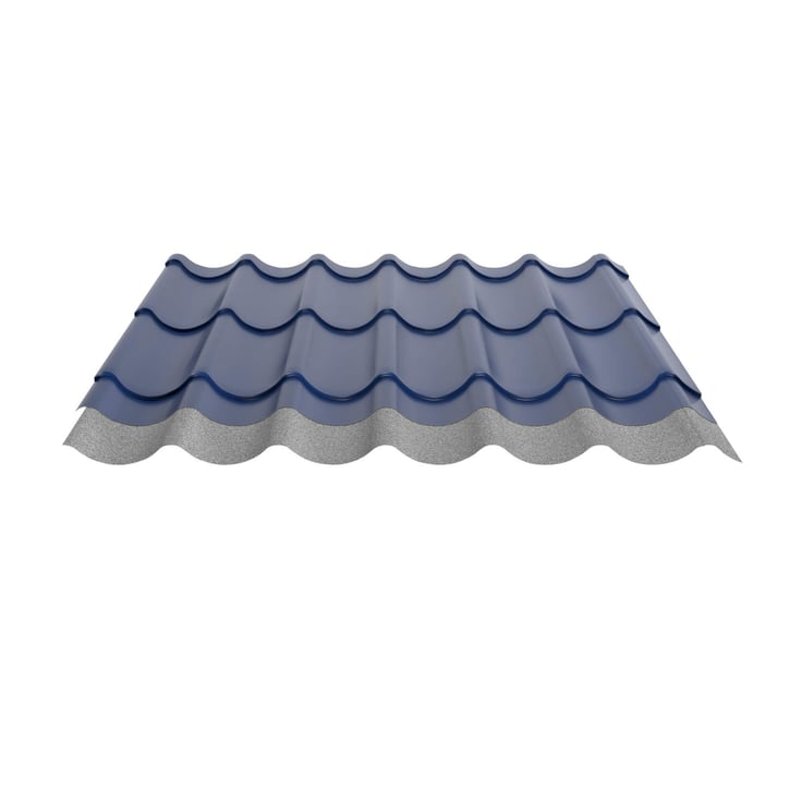 Pfannenblech 2/1060 | Anti-Tropf 1000 g/m² | Stahl 0,50 mm | 25 µm Polyester | 5010 - Enzianblau #4